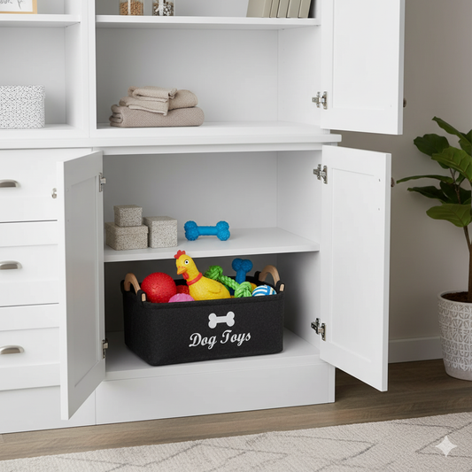 Cesta Organizadora Premium de Fieltro para Juguetes de Mascota