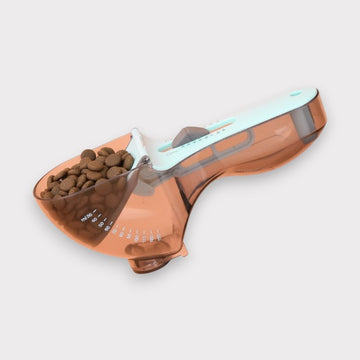Cuchara Medidora Ajustable y Transparente para Pienso